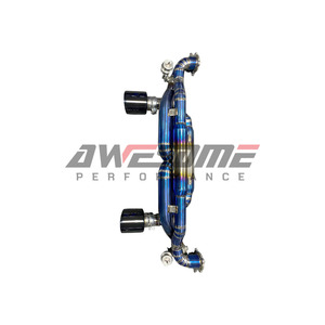 Impresionante Silenciador de Escape Ligero de Titanio de 1.2 mm de Espesor para <span class=keywords><strong>Porsche</strong></span> <span class=keywords><strong>718</strong></span> Cayman Spyder <span class=keywords><strong>GTS</strong></span>/GT4 con Válvulas OEM en Dorado/Morado/Azul - Product Image 6