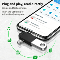 Adaptador OTG 2 en 1 USB 3.0 5Gbps USB C Micro USB, Convertidor de Interfaz Dual, Plug and Play para Teléfono, Tableta, Cámara y Laptop Samsung Android