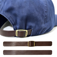 Sangle de chapeau réglable en cuir véritable écologique personnalisée avec boucle ardillon pour casquettes Snapback, accessoires vestimentaires, vente en gros, OEM, faible MOQ