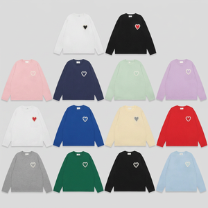 Sudadera con Capucha Extra Grande, Logotipo Personalizado Bordado, Sudadera de Algodón con Cuello Redondo, Sudadera Ami, Forro Polar de Invierno, Transpirable, Resistente al Viento, Sudadera de Lujo para Hombre - Product Image 3