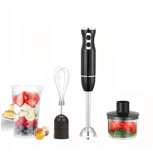 Batidora de mano 4 en 1 con cuchilla para picar y batir, y batidor para preparar comida para bebés, eléctrica, portátil, de alta eficiencia, libre de BPA. - Product Image 1