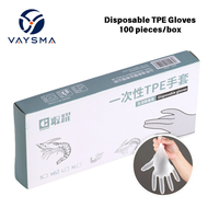 Gants jetables en TPE, gants de protection pour la vaisselle domestique, gants transparents pour la restauration et le barbecue