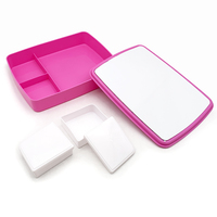 Nouvelle arrivée : boîte à lunch en plastique 2D vierge pour sublimation avec inserts métalliques, sans BPA