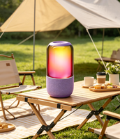 Lumière d'ambiance RVB 5W 2026 pour haut-parleur V5.3 avec batterie portable – Idéal pour cadeau promotionnel – Son puissant, en tissu et ABS
