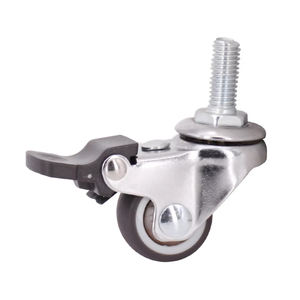 4 <span class=keywords><strong>Ruedas</strong></span> Giratorias Planas para Muebles, Estilo Europeo, TPR Suave, 1 Pulgada, para <span class=keywords><strong>Cuna</strong></span> - Product Image 2