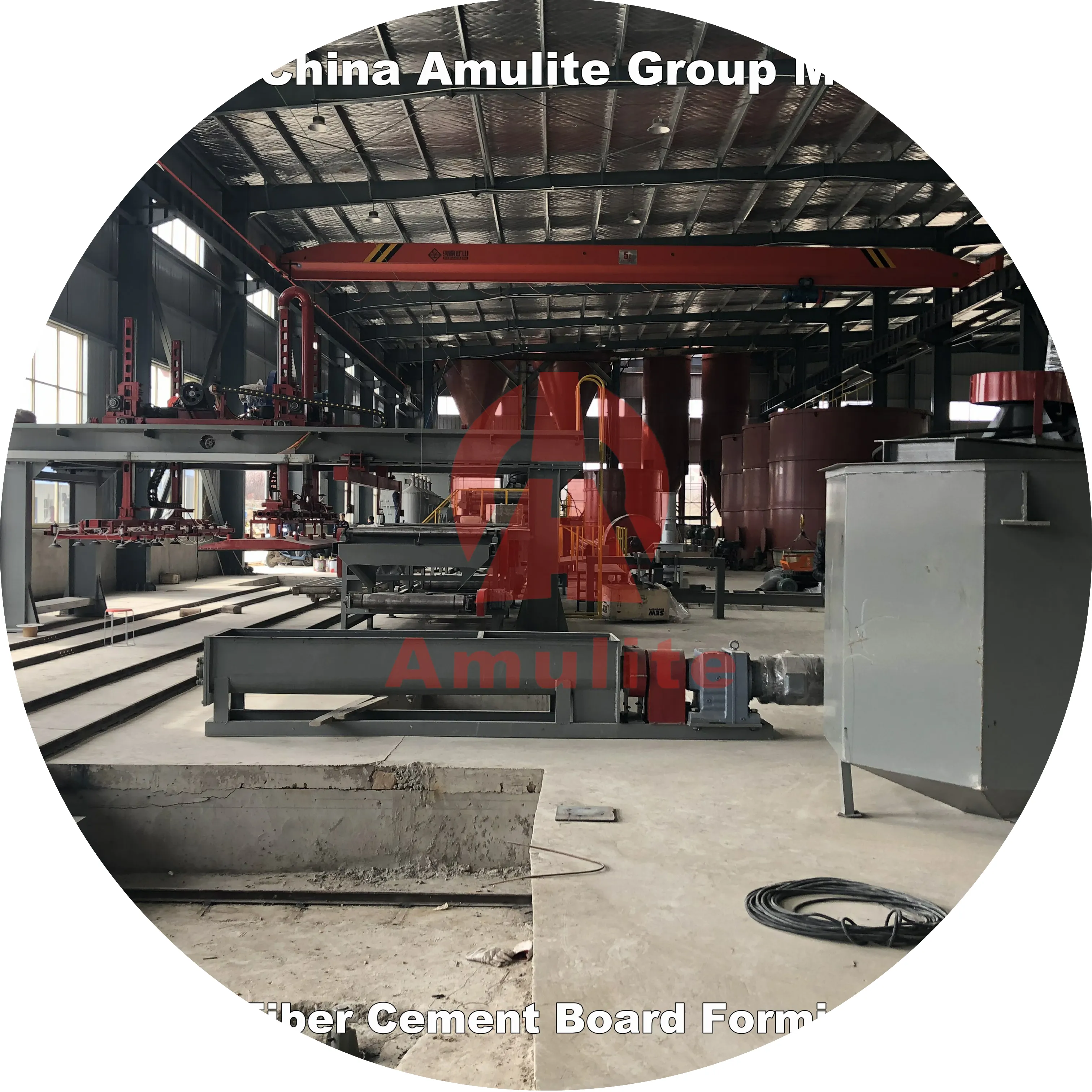 Çin Amulite üretimi Fiber çimento panel yapma makinesi otoklav kür süreci Fiber çimento oluklu çatı levha
