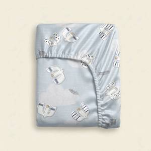 Custom Coastal Nursery Baby Crib Fitted Sheet OEM Tencel™ Baby Bedding Manufacturer - Product Image 2