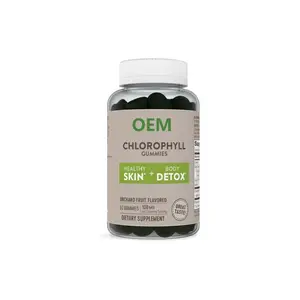 Hot Sale OEM Chlorophyll Gummies Gesunde Haut und Körper Detox Orchard Fruit Flavored bietet anti oxidative Unterstützung