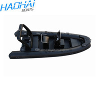 Bateau semi-rigide de luxe chinois de 5,8 m en Hypalon avec moteur hors-bord de 115-150 CV, coque en fibre de verre, yacht sportif pour applications fluviales et loisirs sportifs