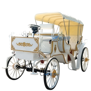 Nouveau véhicule électrique de tourisme de style européen, parfait pour les parcs d'attractions, chariot à chevaux à 3 rangées, chariot tiré par des chevaux - Product Image 4