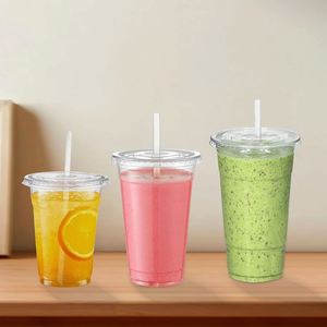 OEM Custom Logo 100% Bio Compostable PLA Transparent 90mm Recyclable Disposable <b>Cup</b> for Smoothie Beer Wine Beverage Ice Cold - Product Image 3