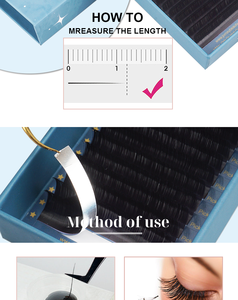 Etiqueta privada 0,05/0,07mm C D Curl Mega Russian Cashmere Auto Fan Easy to Fans Camellia Mink Volume Eye Lash Extensiones de pestañas - Product Image 2