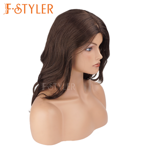 FSTYLER naturel lâche ondulé <span class=keywords><strong>cheveux</strong></span> longs pour les femmes <span class=keywords><strong>mi</strong></span> séparation brun foncé blond fibre synthétique perruques usine en gros perruque de fête - Product Image 2