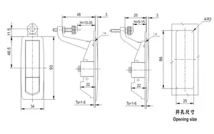 DL719-2(MS606) fabricants de serrures de porte à bouton-poussoir réglable serrures d'avion de haute sécurité pour porte d'armoire