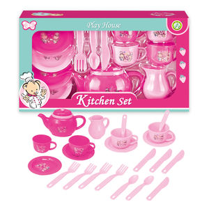 Cucina per bambini gioco finto giocattolo Set per bambini che cucinano stoviglie da tè <span class=keywords><strong>con</strong></span> gioco di ruolo le ragazze giocano a casa - Product Image 1