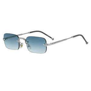 Custom Logo 2026 Fashion Metal Legs Square Sun Glasses UV400 Rimless <b>Gradient</b> <b>Sunglasses</b> for Men Women - Product Image 5