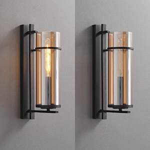 Lámpara de pared con pantalla de cristal, luz LED, base de bombilla E27 para sala de estar, dormitorio, pasillo, diseño moderno - Product Image 4