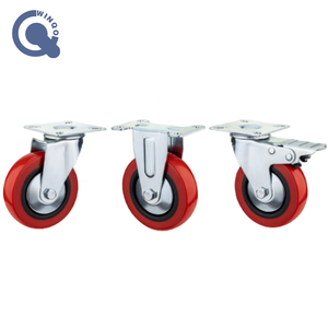 Roulettes mobiles anti-usure en <span class=keywords><strong>PVC</strong></span> de 2 à <span class=keywords><strong>3</strong></span> pouces Roulette à <span class=keywords><strong>plaque</strong></span> Rueda Roda avec frein - Product Image 4