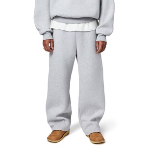 Produttore di <span class=keywords><strong>Pantaloni</strong></span> Personalizzati a Vestibilità Rilassata, Pesanti 500 Gsm, Oversize in French Terry, Gamba Dritta e Larga per Uomo - Product Image 1