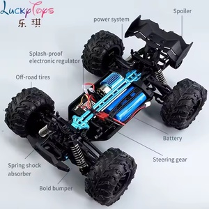 รถบรรทุก RC ลดราคาพิเศษ ขับเคลื่อน 4 ล้อ รีโมทคอนโทรล 2.4GHz ความเร็วสูง แข่งดริฟท์ RTR ยางเปลี่ยนได้ 38 กม./ชม. สเกล <span class=keywords><strong>1</strong></span>:16 สำหรับเล่นในร่มและกลางแจ้ง - Product Image 4