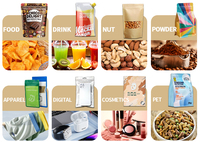 Sachets Mylar personnalisés imprimés 3,5g 7g, anti-odeur, refermables, à fond plat, petits emballages en aluminium pour bonbons, snacks et échantillons