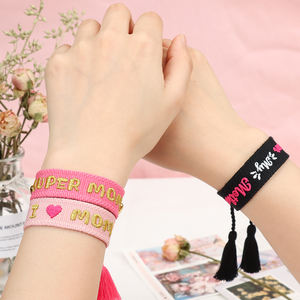 Pulsera de borlas trenzadas con nombre y letras de corazón, regalo personalizado, para el dí<span class=keywords><strong>a</strong></span> de <span class=keywords><strong>la</strong></span> madre - Product Image 5