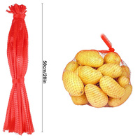 China Custom Fruit & Vegetable Plastic PP Mesh Net Bag Drawstring Mesh Bag PP Mesh Tote Bag Verpakking