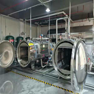 Ad alta temperatura <span class=keywords><strong>Autoclave</strong></span> latte di soia sterilizzatore rotativo PLC bagno d'acqua pastorizzatore per la sterilizzazione sicura di cibo in scatola - Product Image 3