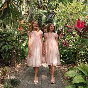 Atacado Summer Boutique irmã família Tulle Crianças para Meninas Womens Floral Elegant Dress Vestidos Elegantes para Meninas - Product Image 2