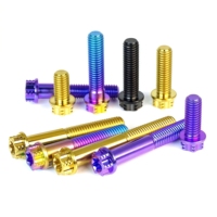 Tornillos CNC de Aleación de Titanio M5 M6 M8 M10 con Cabeza de Champiñón Hexagonal Torx, Rosca UNF, para Modificación de Bicicletas, Motocicletas y Automóviles, Acabado en Zinc/Plaino