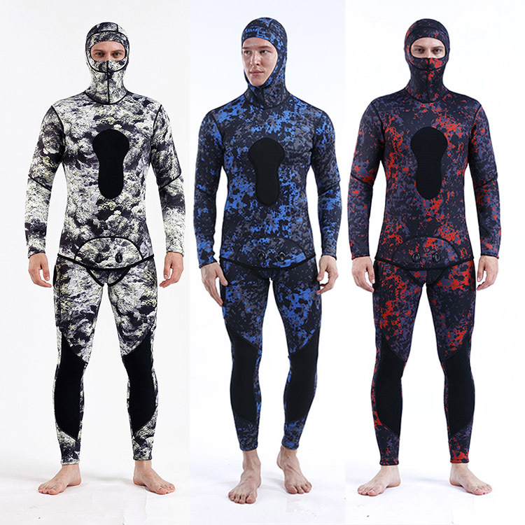 Custom 2 Pieces Camouflage Hooded Neoprene