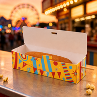 Caja Plegable para Hot Dogs al por Mayor, Ecológica, Resistente a la Grasa, Desechable, de Papel Kraft, Fabricante de Envases de Alimentos para Llevar