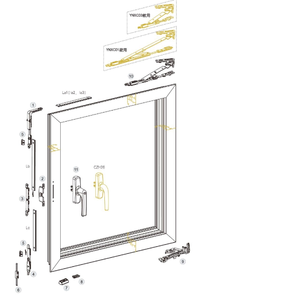 Accesorios de hardware del sistema de ventana de inclinación y giro a <span class=keywords><strong>precio</strong></span> de fábrica - Product Image 1