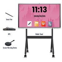 Écran plat interactif 4K de 65 à 75 pouces, tableau blanc numérique pour salle de classe et salle de conférence, tableau intelligent Android