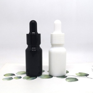 <b>Empty</b> Oil Cosmetic Packaging 10ml 30ml 50ml 100ml Black Matt Glass Dropper <b>Bottle</b> with Childproof Dropper Cap Screen Printed - Product Image 3