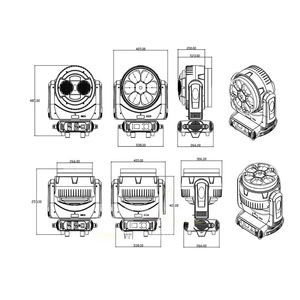 Profissional 7x60W CTO RGBW 4in1 LED Disco Strobe Stage Lights Bee Eye Moving Head Light Wash Beam <span class=keywords><strong>Zoom</strong></span> Efeito Anel para DJ Bar - Product Image 3
