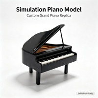 Modèle d'affichage de piano à queue de simulation personnalisé