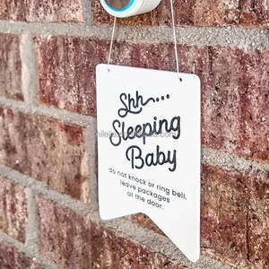 Panneau <span class=keywords><strong>de</strong></span> signalisation pour bébé endormi « Shhh » – Cadeau idéal pour les nouvelles mamans, les nourrissons et les enfants <span class=keywords><strong>de</strong></span> <span class=keywords><strong>maternelle</strong></span> - Product Image 1