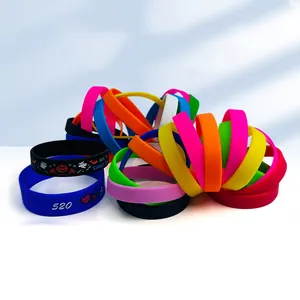 Pulseira de silicone luminosa personalizada para eventos de festas, promoção de moda criativa multicolorida