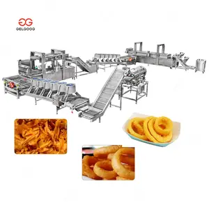 Industry Shallot Frying Machine Fry Production Line Fryer Fried Onion Rings Processing Line