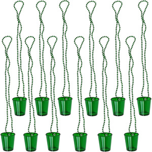 Gobelets perlés pour fêtes, gobelets en plastique transparent avec colliers pour anniversaire, carnaval, festival de la bière, 40-60 pièces - Product Image 5