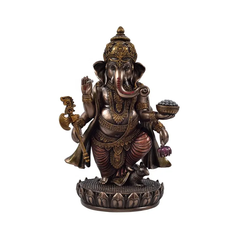דקורטיבי האל ההינדי מלאכות 8 ''שרף עומד גאנש פסל