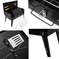 Ensemble de barbecue portable d'extérieur facilement assemblable, barbecue au propane avec outils, barbecue pliable portable pour le camping et les pique-niques