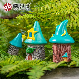 Miniature Resin Treehouse Ornaments Garden Decor Cartoon Houses Indoor Outdoor Freestanding Craft Decorations - Product Image 5