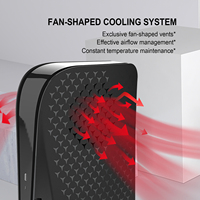 Honcam Plaques Cover Shell Side Façade Black Custom Colors With Cooling Vent Face Plate pour Playstation Disc Console