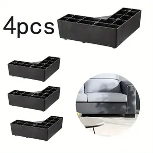 सोफे कॉफी टेबल बिस्तर और आयताकार फर्नीचर के लिए 50 मिमी उच्च प्लास्टिक एल-आकार फर्नीचर पैर - Product Image 3