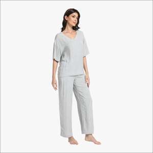 Conjuntos de Ropa de Casa de Algodón Orgánico para Mujer, Conjuntos de Ropa de Casa Personalizados para Mujer, Ropa de Casa al por Mayor, Conjuntos de Pijamas para Mujer - Product Image 4