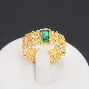 โรงงาน JXX ขายส่งแหวนทองชุบ 24k ดีไซน์หรูหรา สไตล์คลาสสิก ทำจากทองเหลือง ประดับเพชรซิร์คอน สำหรับผู้หญิง เหมาะสำหรับทำเครื่องประดับ - Product Image 5