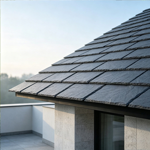 Tuile de toit en résine synthétique HDPE ignifuge, tuile de toit composite légère en <span class=keywords><strong>ardoise</strong></span> pour les projets de toiture de villas et de maisons - Product Image 1