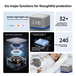 Nouvelle machine à bruit blanc 2026 pour le sommeil, apaisant pour bébé avec 30 sons apaisants, veilleuse 7 couleurs, machine à sons intelligente pour le sommeil MH03 - Product Image 3